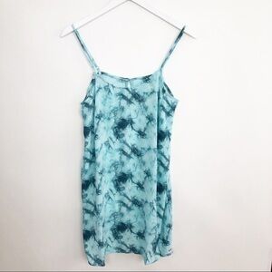 PINK VICTORIA’S SECRET BLUE TIE DYE SLIP DRESS SIZE XS